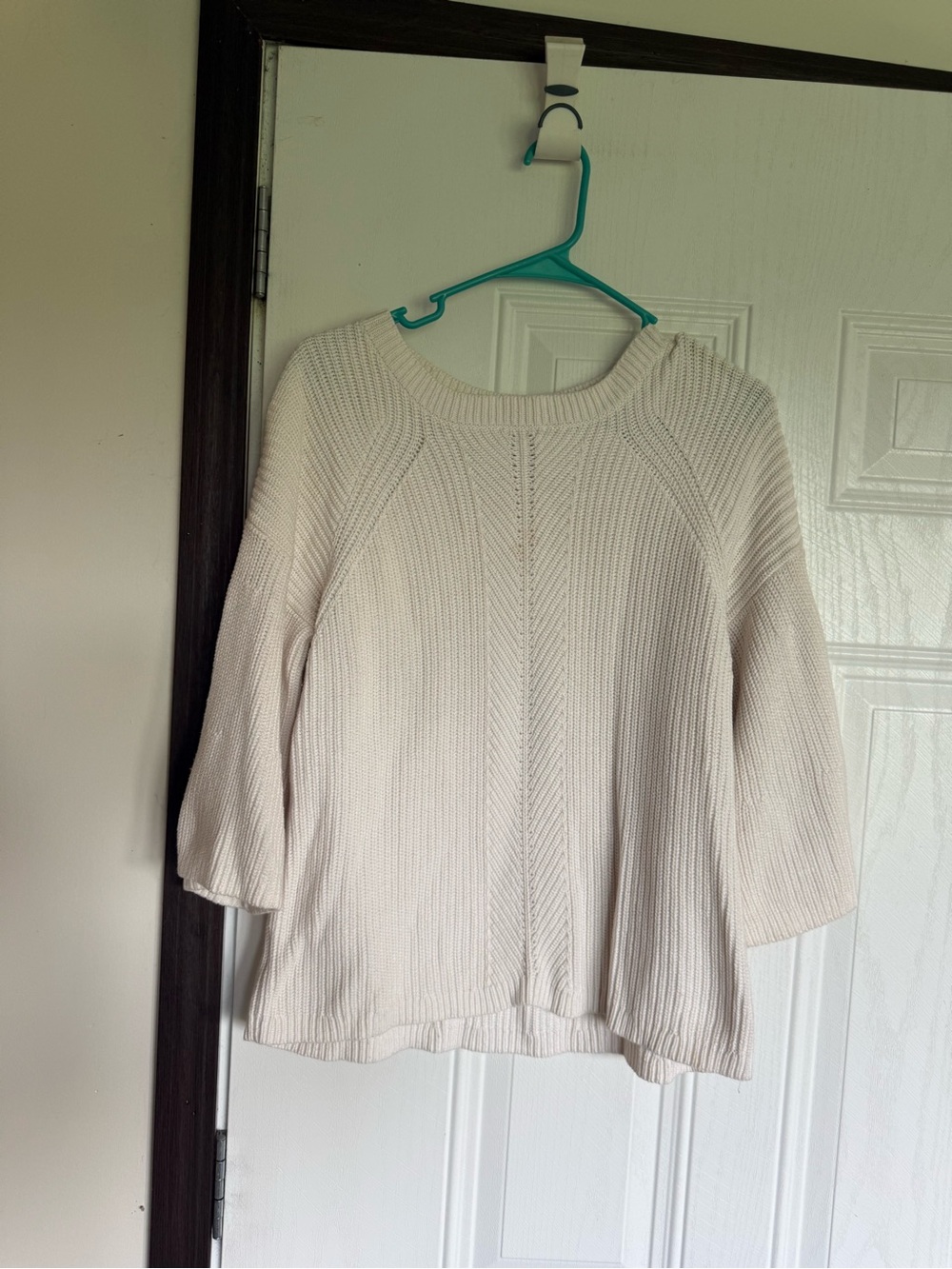 2 for $10 sale: Loft beige 3/4 sleeve flare sleeve sweater - M